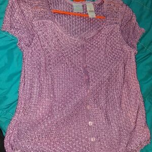 Purple Knit Women's Top